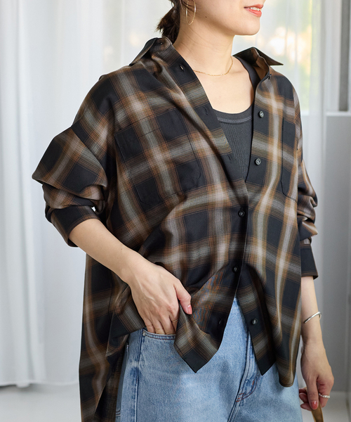 ジャーナルスタンダード　ソフトクロスチェックシャツ 追加3》ソフトチェッククロスシャツ（シャツ/ブラウス