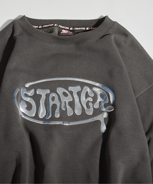 トレーナー スウェット STARTER メタルロゴ カットオフ ショート丈スウェット / l Logo Cutoff Short Length セール】STARTER メタルロゴ カットオフ ショート丈スウェット