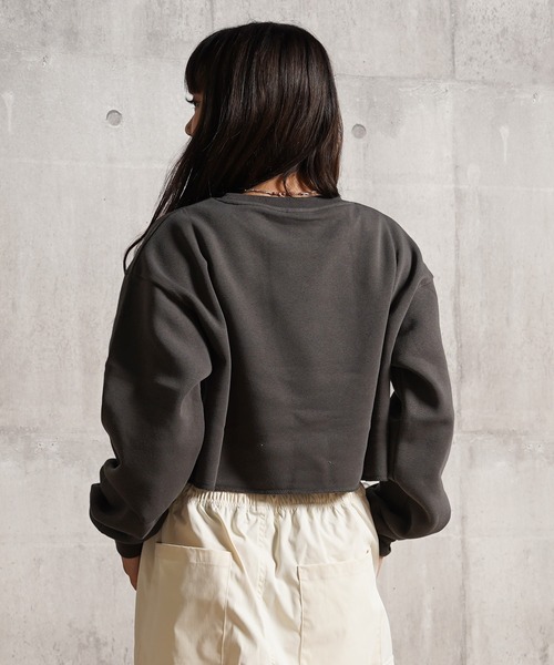 トレーナー スウェット STARTER メタルロゴ カットオフ ショート丈スウェット / l Logo Cutoff Short Length セール】STARTER メタルロゴ カットオフ ショート丈スウェット