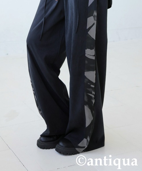 antiqua（アンティカ）の「柄切り替えパンツ（その他パンツ・レディース・ブラック・LARGE/MEDIUM）」の3枚目の写真