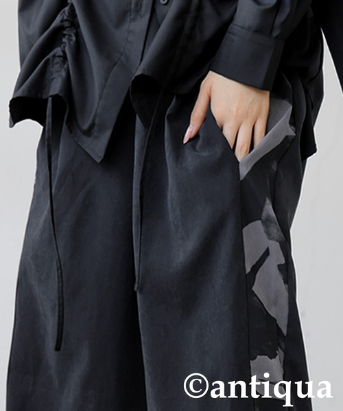 antiqua（アンティカ）の「柄切り替えパンツ（その他パンツ・レディース・ブラック・LARGE/MEDIUM）」の4枚目の写真