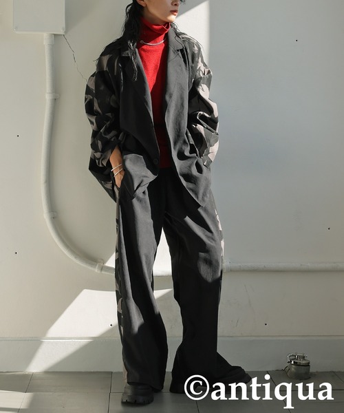 antiqua（アンティカ）の「柄切り替えパンツ（その他パンツ・レディース・ブラック・LARGE/MEDIUM）」の5枚目の写真