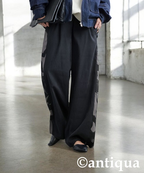 antiqua（アンティカ）の「柄切り替えパンツ（その他パンツ・レディース・ブラック・LARGE/MEDIUM）」の10枚目の写真