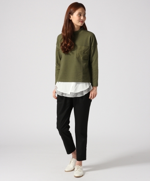 GLOBAL WORK(グローバルワーク)の「ウラケポケツキBOX-プルオーバー長袖/570451(Tシャツ/カットソー・レディース・グレー/ネイビー/ホワイト/その他/カーキ・MEDIUM/LARGE)」の8枚目の写真