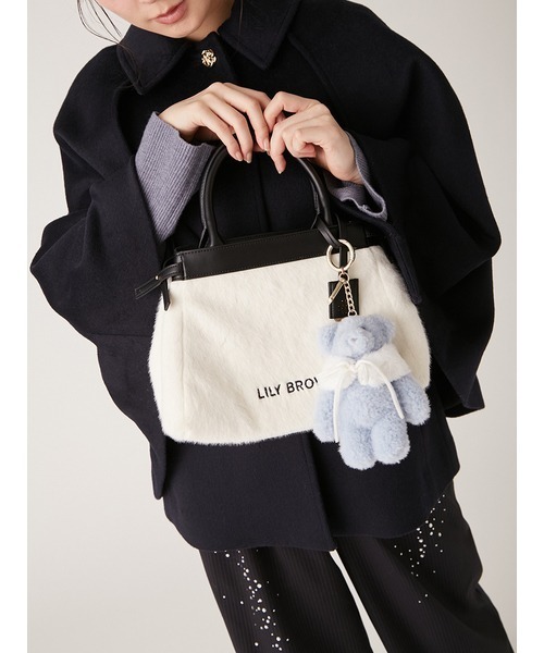 LILY BROWN（リリーブラウン）の「Lily Bearぬいぐるみキーチャーム（キーホルダー・レディース・ライトブルー/ベージュ/ダークグレー/ホワイト/ピンク・FREE）」の6枚目の写真