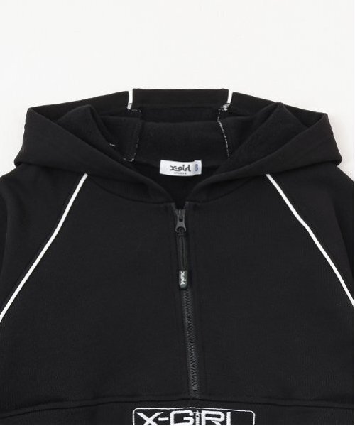X-girl Stages（エックスガールステージス）の「アノラックパーカーワンピース（ワンピース・キッズ・ブラック/ラベンダー・140cm/130cm/120cm/110cm/100cm/90cm）」の6枚目の写真