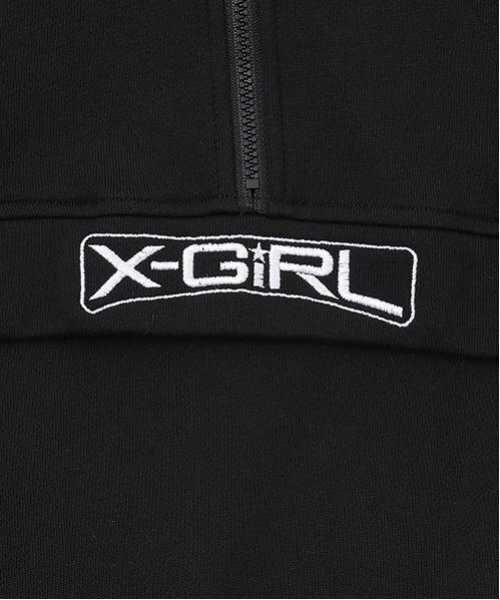 X-girl Stages（エックスガールステージス）の「アノラックパーカーワンピース（ワンピース・キッズ・ブラック/ラベンダー・140cm/130cm/120cm/110cm/100cm/90cm）」の8枚目の写真