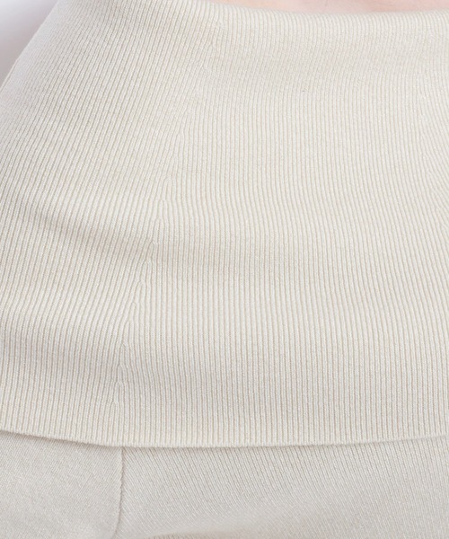 JUSGLITTY(ジャスグリッティー)の「レディオフショルニット(ニット/セーター・レディース・ブラック/チャコールグレー/ベージュ・2)」の13枚目の写真