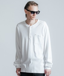 CRIMIE（クライミー）の「HENLY NECK POCKET LONG SLEEVE T SHIRTS / ヘンリーネック 長袖Tシャツ（Tシャツ/カットソー）」