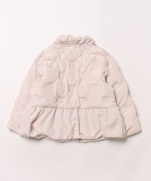 KP（ケーピー）の「水玉エンボス中綿コート(90～130)（ダウンジャケット/コート・キッズ・アイボリー/ライトブルーグレー・90cm/100cm/110cm/120cm/130cm）」の3枚目の写真