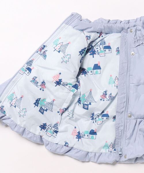 KP（ケーピー）の「水玉エンボス中綿コート(90～130)（ダウンジャケット/コート・キッズ・アイボリー/ライトブルーグレー・90cm/100cm/110cm/120cm/130cm）」の14枚目の写真