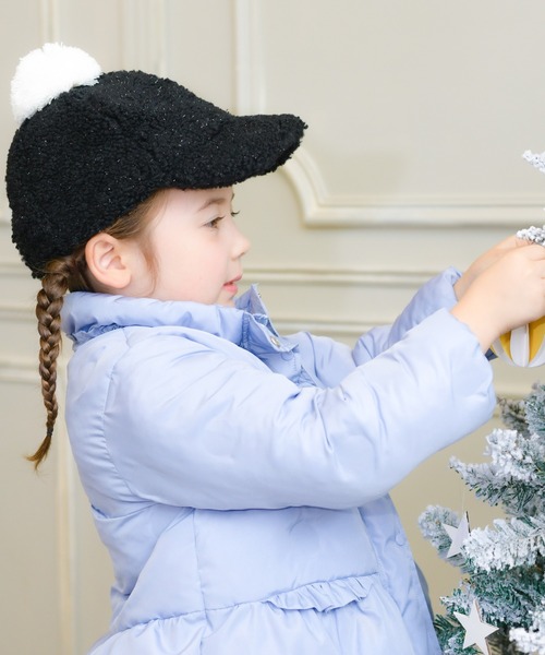 KP（ケーピー）の「水玉エンボス中綿コート(90～130)（ダウンジャケット/コート・キッズ・アイボリー/ライトブルーグレー・90cm/100cm/110cm/120cm/130cm）」の11枚目の写真