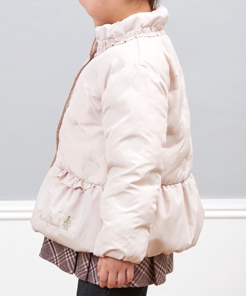 KP（ケーピー）の「水玉エンボス中綿コート(90～130)（ダウンジャケット/コート・キッズ・アイボリー/ライトブルーグレー・90cm/100cm/110cm/120cm/130cm）」の6枚目の写真