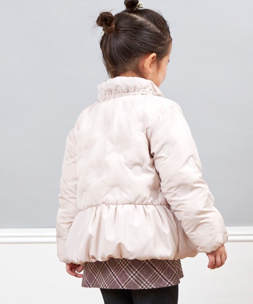 KP（ケーピー）の「水玉エンボス中綿コート(90～130)（ダウンジャケット/コート・キッズ・アイボリー/ライトブルーグレー・90cm/100cm/110cm/120cm/130cm）」の8枚目の写真