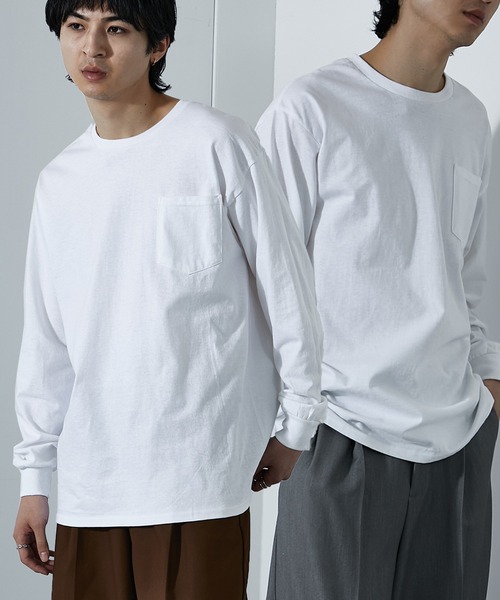 GILDAN(ギルダン)の「【GILDAN】ウルトラコットン スペシャル2パックロングTee MURS(Tシャツ/カットソー・メンズ・その他2/マルチ/ホワイト・L/M)」の2枚目の写真