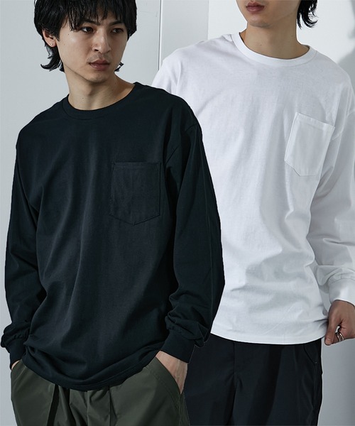 GILDAN(ギルダン)の「【GILDAN】ウルトラコットン スペシャル2パックロングTee MURS(Tシャツ/カットソー・メンズ・その他2/マルチ/ホワイト・L/M)」の3枚目の写真