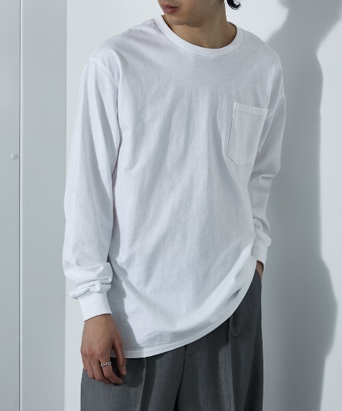 GILDAN(ギルダン)の「【GILDAN】ウルトラコットン スペシャル2パックロングTee MURS(Tシャツ/カットソー・メンズ・その他2/マルチ/ホワイト・L/M)」の5枚目の写真