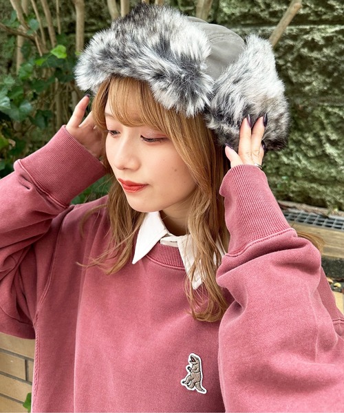 DOUBLE NAME（ダブルネーム）の「ウォッシャブルトラッパーハット（ハット・レディース・グレー/カーキ/ブラック・FREE）」の11枚目の写真