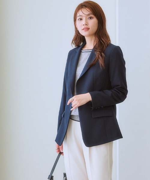 7days Life Styling(セブンデイズライフスタイリング)の「ウール調ヘリンボーンテーラードジャケット(テーラードジャケット・レディース・ブラウン/ネイビー・LL/S/M/L)」の15枚目の写真