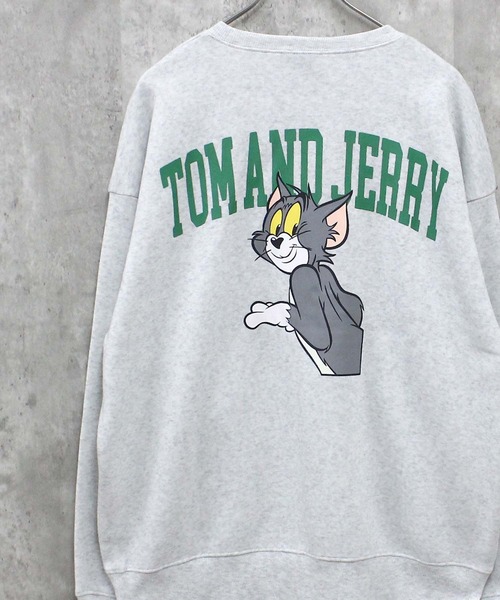 Tom&Jerry(トムアンドジェリー)の「TOM&JERRY トム&ジェリー 裏起毛 ピリング加工 バックプリント BIG スウェット(スウェット・メンズ・チャコール/ブラック/杢グレー/アイボリー系/ベージュ/ネイビー/グレー系/グレー系1/グレー系2/アイボリー系1/ブラック系/ヘザーチャコール/グレイッシュベージュ/グリーン系/グリーン/オートミール・M/L/XL)」の13枚目の写真