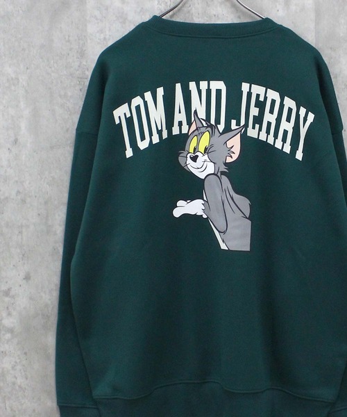 Tom&Jerry(トムアンドジェリー)の「TOM&JERRY トム&ジェリー 裏起毛 ピリング加工 バックプリント BIG スウェット(スウェット・メンズ・チャコール/ブラック/杢グレー/アイボリー系/ベージュ/ネイビー/グレー系/グレー系1/グレー系2/アイボリー系1/ブラック系/ヘザーチャコール/グレイッシュベージュ/グリーン系/グリーン/オートミール・M/L/XL)」の15枚目の写真