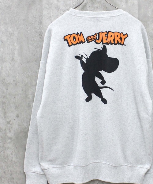 Tom&Jerry(トムアンドジェリー)の「TOM&JERRY トム&ジェリー 裏起毛 ピリング加工 バックプリント BIG スウェット(スウェット・メンズ・チャコール/ブラック/杢グレー/アイボリー系/ベージュ/ネイビー/グレー系/グレー系1/グレー系2/アイボリー系1/ブラック系/ヘザーチャコール/グレイッシュベージュ/グリーン系/グリーン/オートミール・M/L/XL)」の10枚目の写真