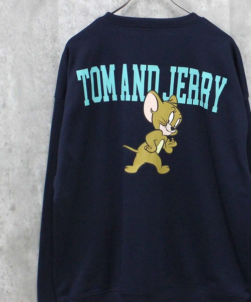 Tom&Jerry(トムアンドジェリー)の「TOM&JERRY トム&ジェリー 裏起毛 ピリング加工 バックプリント BIG スウェット(スウェット・メンズ・チャコール/ブラック/杢グレー/アイボリー系/ベージュ/ネイビー/グレー系/グレー系1/グレー系2/アイボリー系1/ブラック系/ヘザーチャコール/グレイッシュベージュ/グリーン系/グリーン/オートミール・M/L/XL)」の16枚目の写真