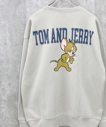 TOM&JERRY トム&ジェリー 裏起毛 ピリング加工 バックプリント BIG スウェット