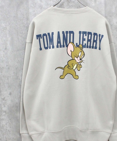 Tom&Jerry(トムアンドジェリー)の「TOM&JERRY トム&ジェリー 裏起毛 ピリング加工 バックプリント BIG スウェット(スウェット・メンズ・チャコール/ブラック/杢グレー/アイボリー系/ベージュ/ネイビー/グレー系/グレー系1/グレー系2/アイボリー系1/ブラック系/ヘザーチャコール/グレイッシュベージュ/グリーン系/グリーン/オートミール・M/L/XL)」の11枚目の写真
