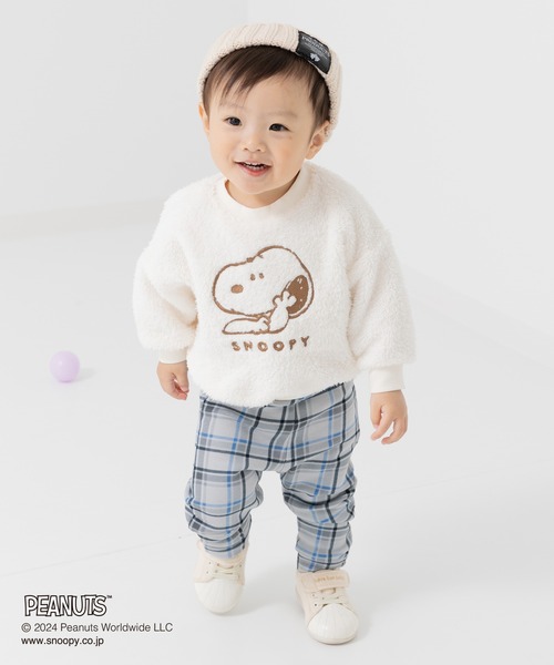 PEANUTS(ピーナッツ)の「スヌーピー ボアトレーナー(スウェット・キッズ・ベージュ/クリーム・80cm/90cm/100cm/110cm/120cm/130cm/140cm)」の7枚目の写真
