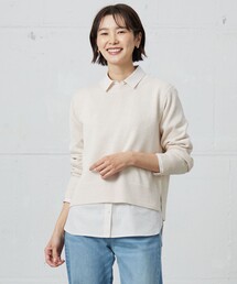 【洗える】Reeves  Shine クルーネック ニット