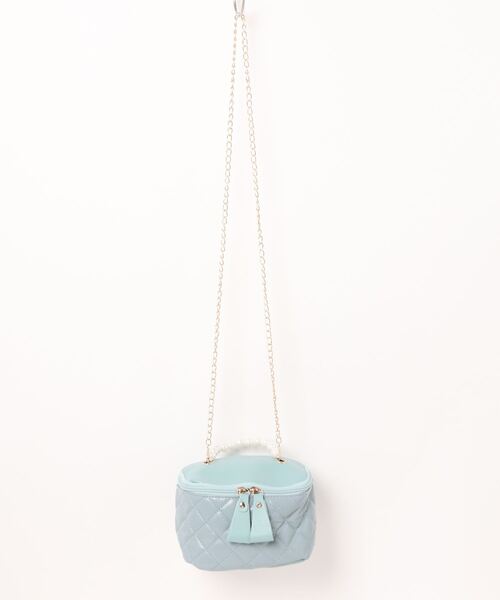 suppli mohh(サプリモー)の「パール持ち手バニティバッグ(ハンドバッグ・キッズ・ブラック/グレー/ブルー・FREE)」の3枚目の写真