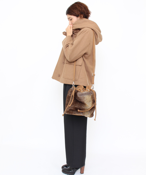 mystic（ミスティック）の「【mystic】フード付ショートジャケット（その他アウター・レディース・ネイビー/カーキ/キャメル/チャコールグレー・ﾌﾘ-）」の11枚目の写真