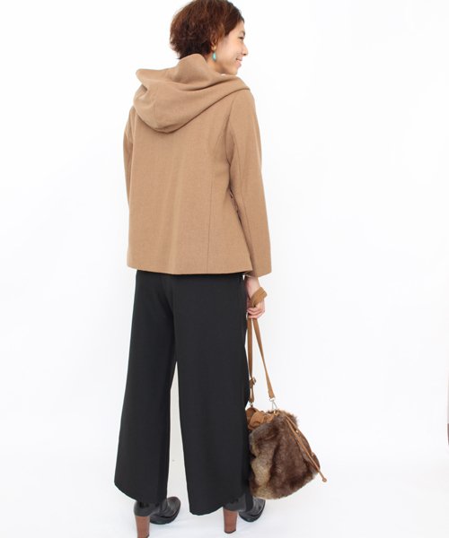 mystic（ミスティック）の「【mystic】フード付ショートジャケット（その他アウター・レディース・ネイビー/カーキ/キャメル/チャコールグレー・ﾌﾘ-）」の13枚目の写真