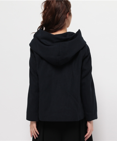 mystic（ミスティック）の「【mystic】フード付ショートジャケット（その他アウター・レディース・ネイビー/カーキ/キャメル/チャコールグレー・ﾌﾘ-）」の7枚目の写真