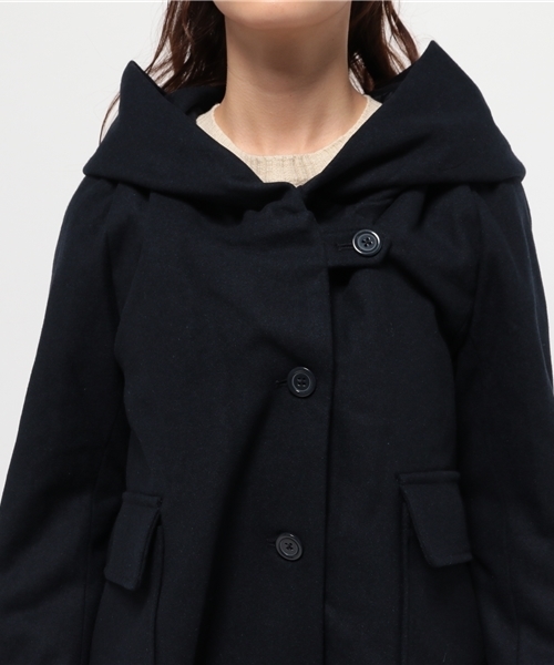 mystic（ミスティック）の「【mystic】フード付ショートジャケット（その他アウター・レディース・ネイビー/カーキ/キャメル/チャコールグレー・ﾌﾘ-）」の8枚目の写真