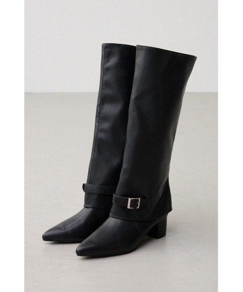 ポインテッドトゥカバーロングブーツ（ブーツ）｜AZUL BY MOUSSY（アズールバイマウジー）