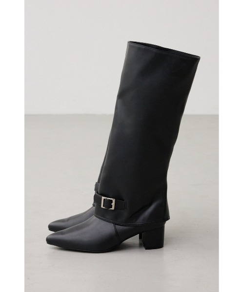 AZUL by moussy(アズールバイマウジー)の「ポインテッドトゥカバーロングブーツ(ブーツ・レディース・ブラック・LARGE/MEDIUM/SMALL)」の17枚目の写真