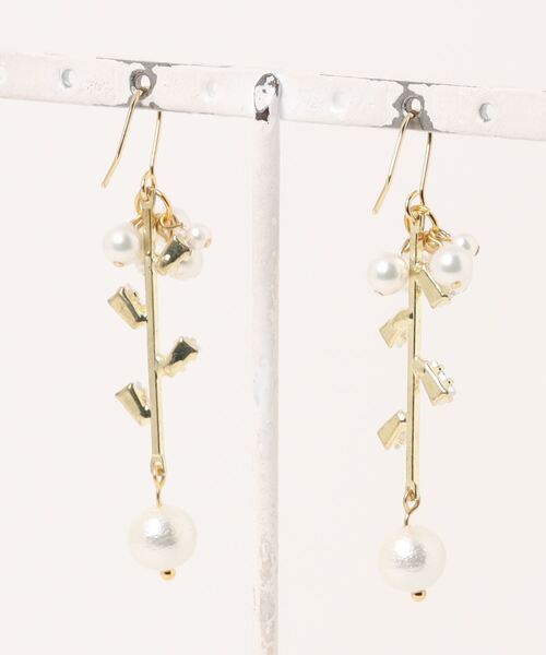tone（トーン）の「【Astyle】パールビジューステンレスピアス(MA)（ピアス（両耳用）・レディース・ゴールド・FREE）」の3枚目の写真