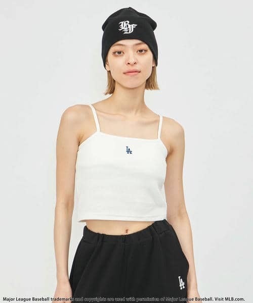 BACK TO THE FIELD(バック トゥー ザ フィールド)の「【MLB】カップ付きワンポイントロゴサーマルキャミソール(キャミソール・レディース・イエロー/ブラック/ライトグレー/ホワイト/ピンク/ピンク系その他・FREE)」の2枚目の写真
