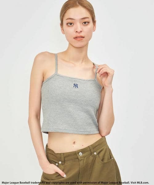 BACK TO THE FIELD(バック トゥー ザ フィールド)の「【MLB】カップ付きワンポイントロゴサーマルキャミソール(キャミソール・レディース・イエロー/ブラック/ライトグレー/ホワイト/ピンク/ピンク系その他・FREE)」の4枚目の写真