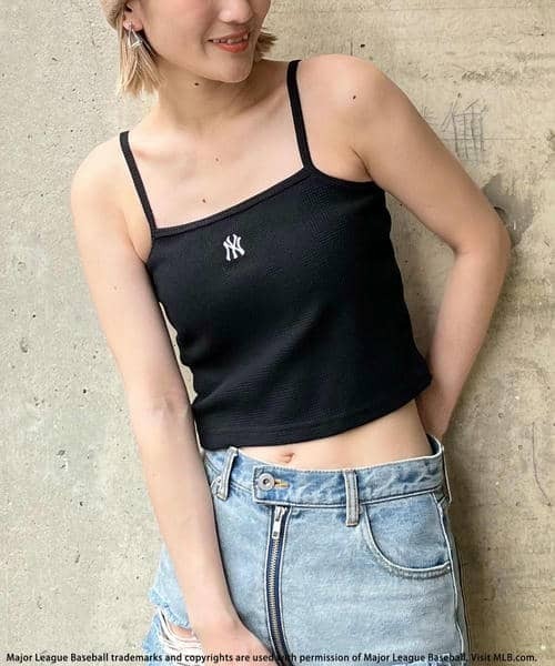 BACK TO THE FIELD(バック トゥー ザ フィールド)の「【MLB】カップ付きワンポイントロゴサーマルキャミソール(キャミソール・レディース・イエロー/ブラック/ライトグレー/ホワイト/ピンク/ピンク系その他・FREE)」の3枚目の写真