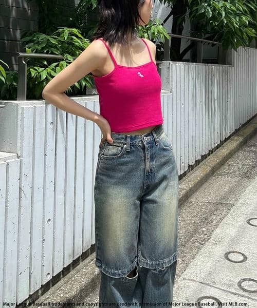 BACK TO THE FIELD(バック トゥー ザ フィールド)の「【MLB】カップ付きワンポイントロゴサーマルキャミソール(キャミソール・レディース・イエロー/ブラック/ライトグレー/ホワイト/ピンク/ピンク系その他・FREE)」の7枚目の写真