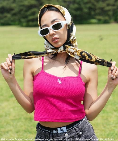 BACK TO THE FIELD(バック トゥー ザ フィールド)の「【MLB】カップ付きワンポイントロゴサーマルキャミソール(キャミソール・レディース・イエロー/ブラック/ライトグレー/ホワイト/ピンク/ピンク系その他・FREE)」の11枚目の写真