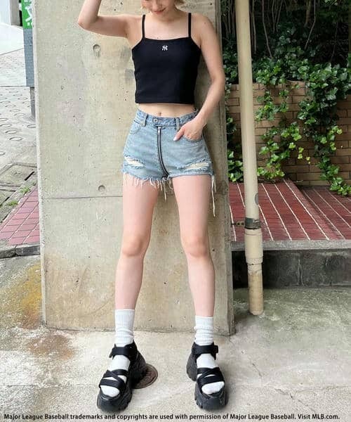 BACK TO THE FIELD(バック トゥー ザ フィールド)の「【MLB】カップ付きワンポイントロゴサーマルキャミソール(キャミソール・レディース・イエロー/ブラック/ライトグレー/ホワイト/ピンク/ピンク系その他・FREE)」の13枚目の写真