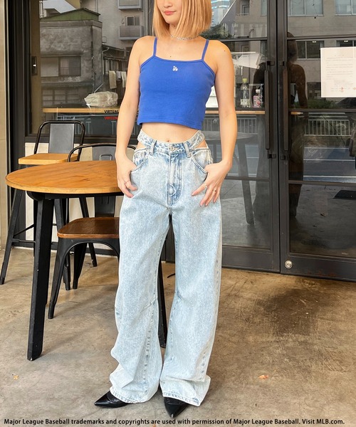 BACK TO THE FIELD（バック トゥー ザ フィールド）の「【MLB】カップ付きワンポイントロゴサーマルキャミソール（キャミソール・レディース・イエロー/ブラック/ライトグレー/ホワイト/ピンク/ピンク系その他/ブルー/ホワイト系・FREE）」の9枚目の写真