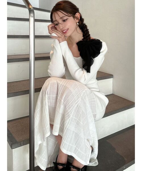 RESEXXY（リゼクシー）の「シアービックリボンバレッタ（バレッタ/ヘアクリップ・レディース・ホワイト/ブラック・FREE）」の18枚目の写真