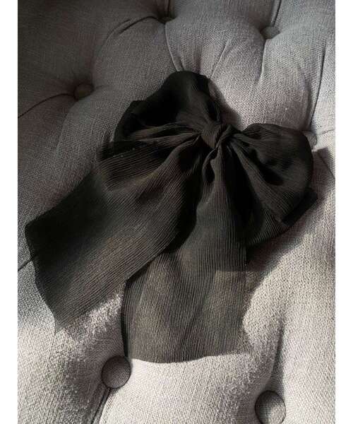 RESEXXY（リゼクシー）の「シアービックリボンバレッタ（バレッタ/ヘアクリップ・レディース・ホワイト/ブラック・FREE）」の5枚目の写真