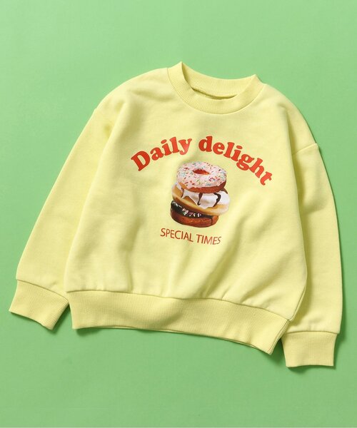 BREEZE（ブリーズ）の「【セットアップ可】バリエーショントレーナー（スウェット・キッズ・グリーン/ラベンダー/キナリ/チャコール/イエロー/オレンジ/ネイビー/ブルー・110/100/90/80/150/140/130/120）」の7枚目の写真