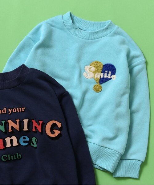 BREEZE（ブリーズ）の「【セットアップ可】バリエーショントレーナー（スウェット・キッズ・グリーン/ラベンダー/キナリ/チャコール/イエロー/オレンジ/ネイビー/ブルー・110/100/90/80/150/140/130/120）」の5枚目の写真